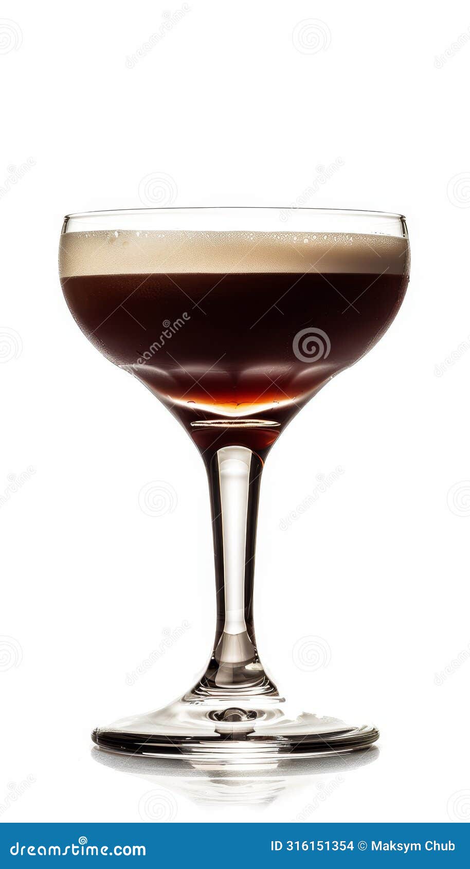 luxurious cocktail in chic glass with vibrant colors on white background exuding refinement