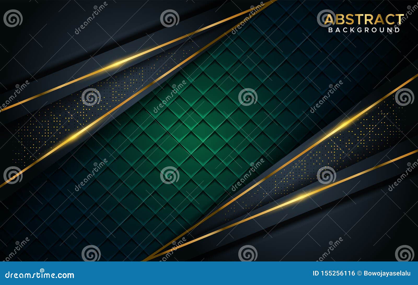 Luxurious Dark Background with Golden Line Stock Vector - Illustration ...