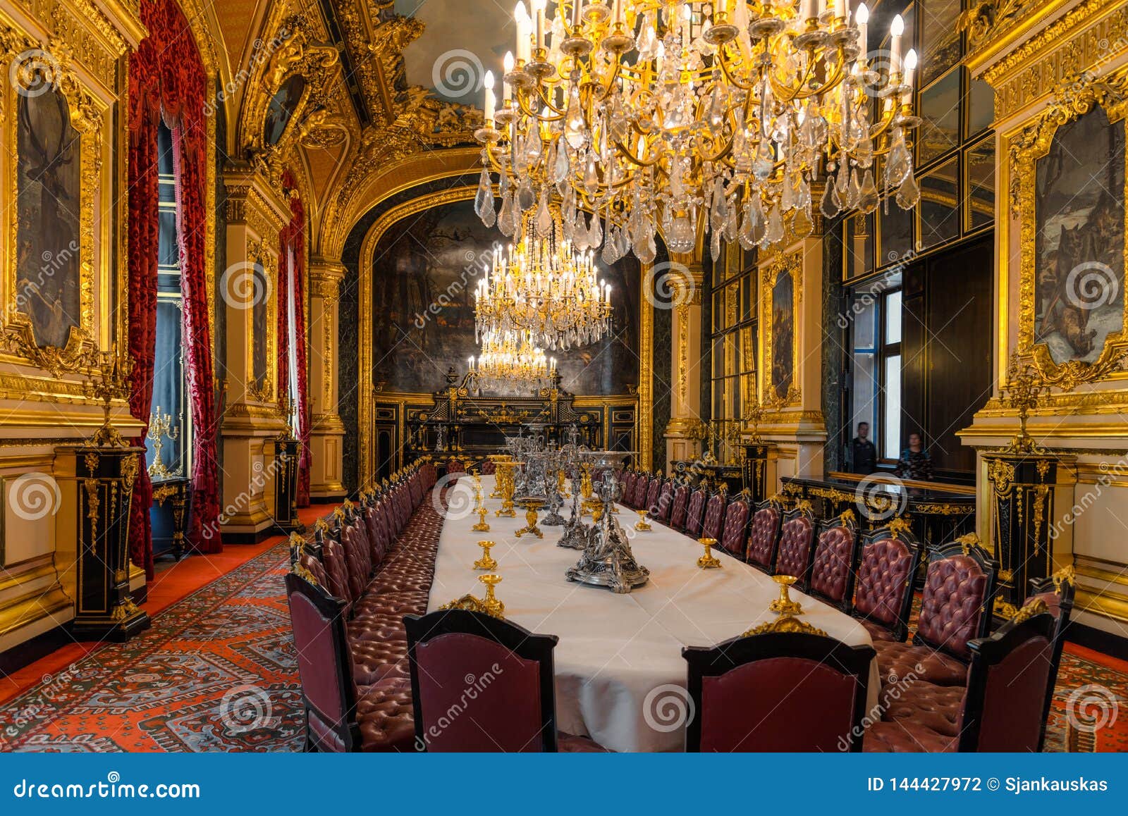 Luxurious Dining Room Interior With Royal Furniture