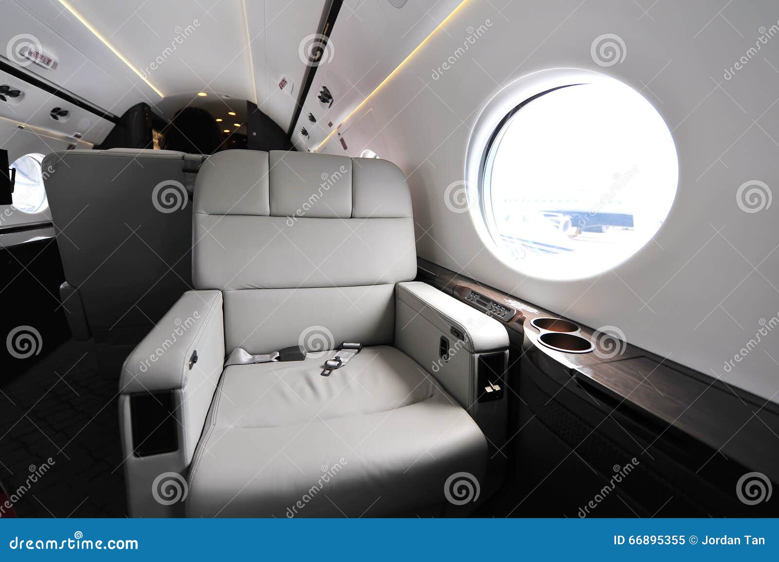 Luxurious Interior Of Gulfstream G450 Executive Jet At