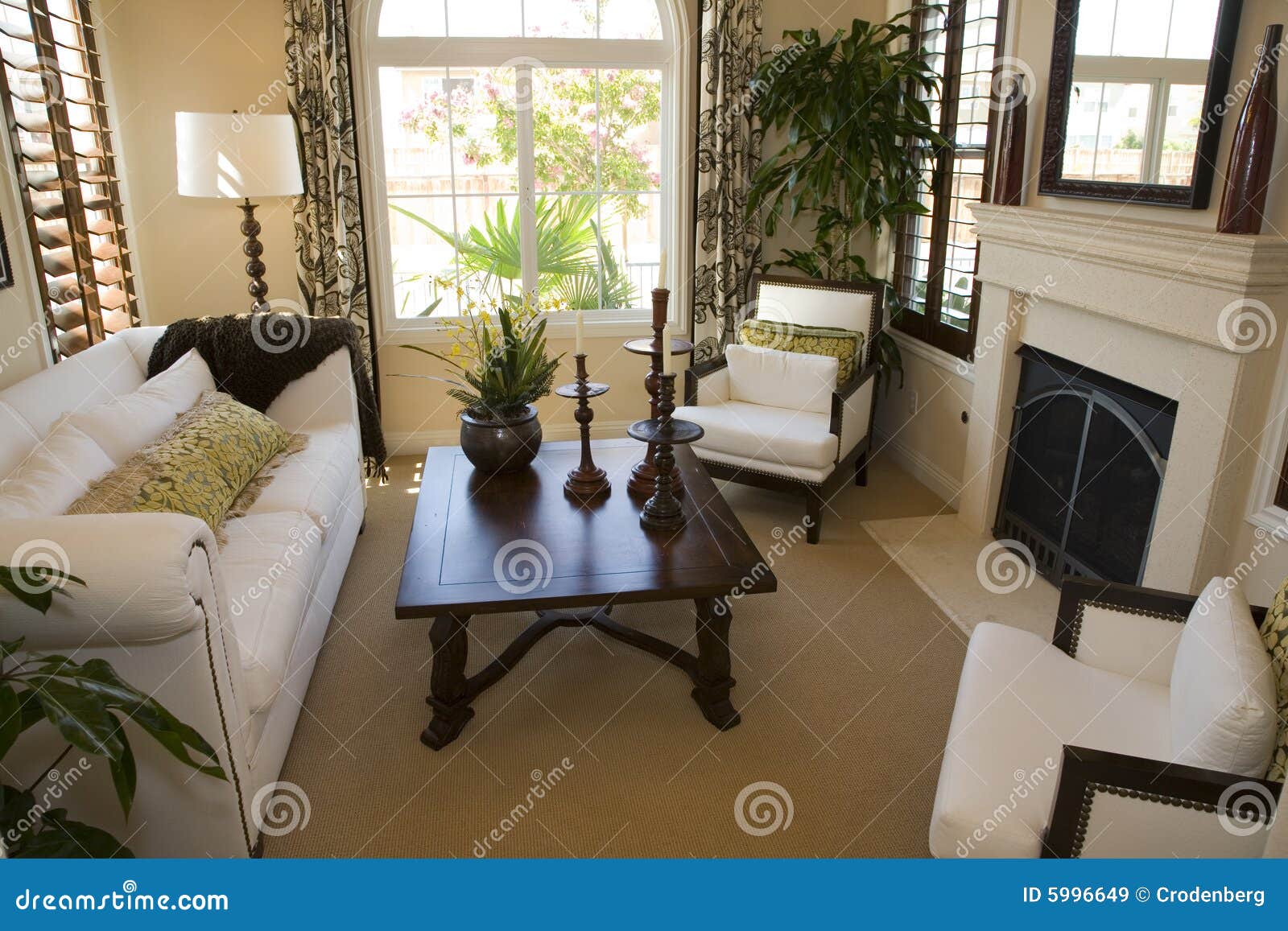 Luxurious living room. stock image. Image of mansion, indoors - 5996649