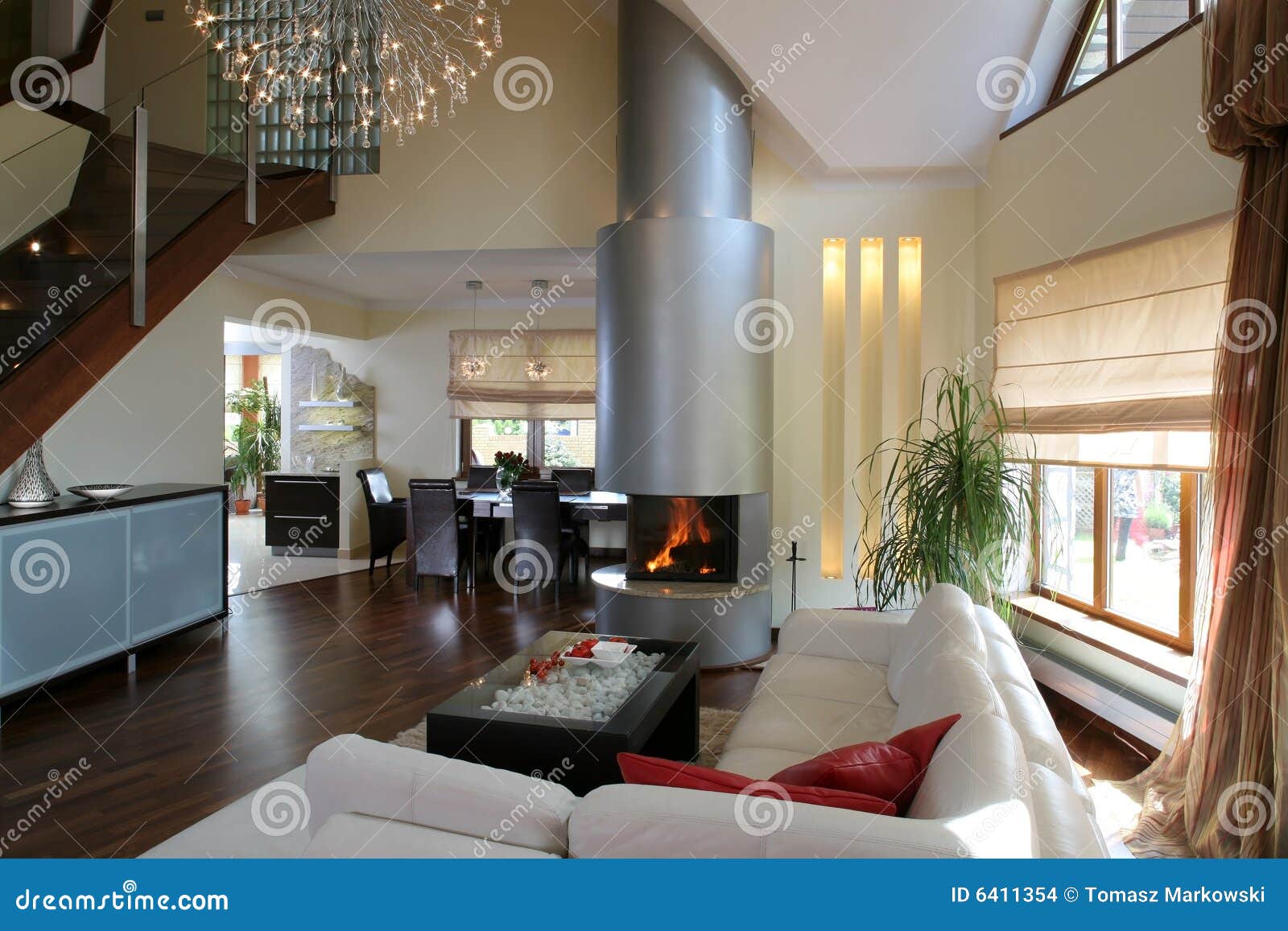 Luxurious living room. Interior of luxurious modern living room.