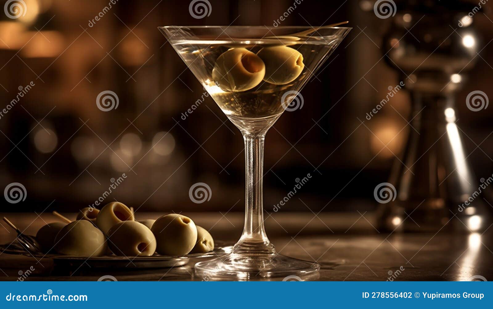 A Luxurious Martini with Spanish Olives, Perfect for a Celebration