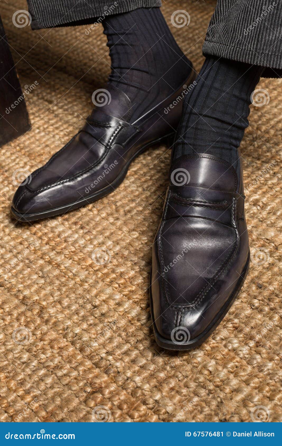 Luxurious Mens Handmade Italian Leather Brogue Shoes Stock Image ...