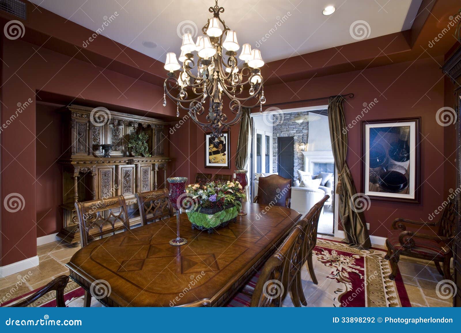 Luxurious Old Fashioned Dining Room Stock Photo Image of interior