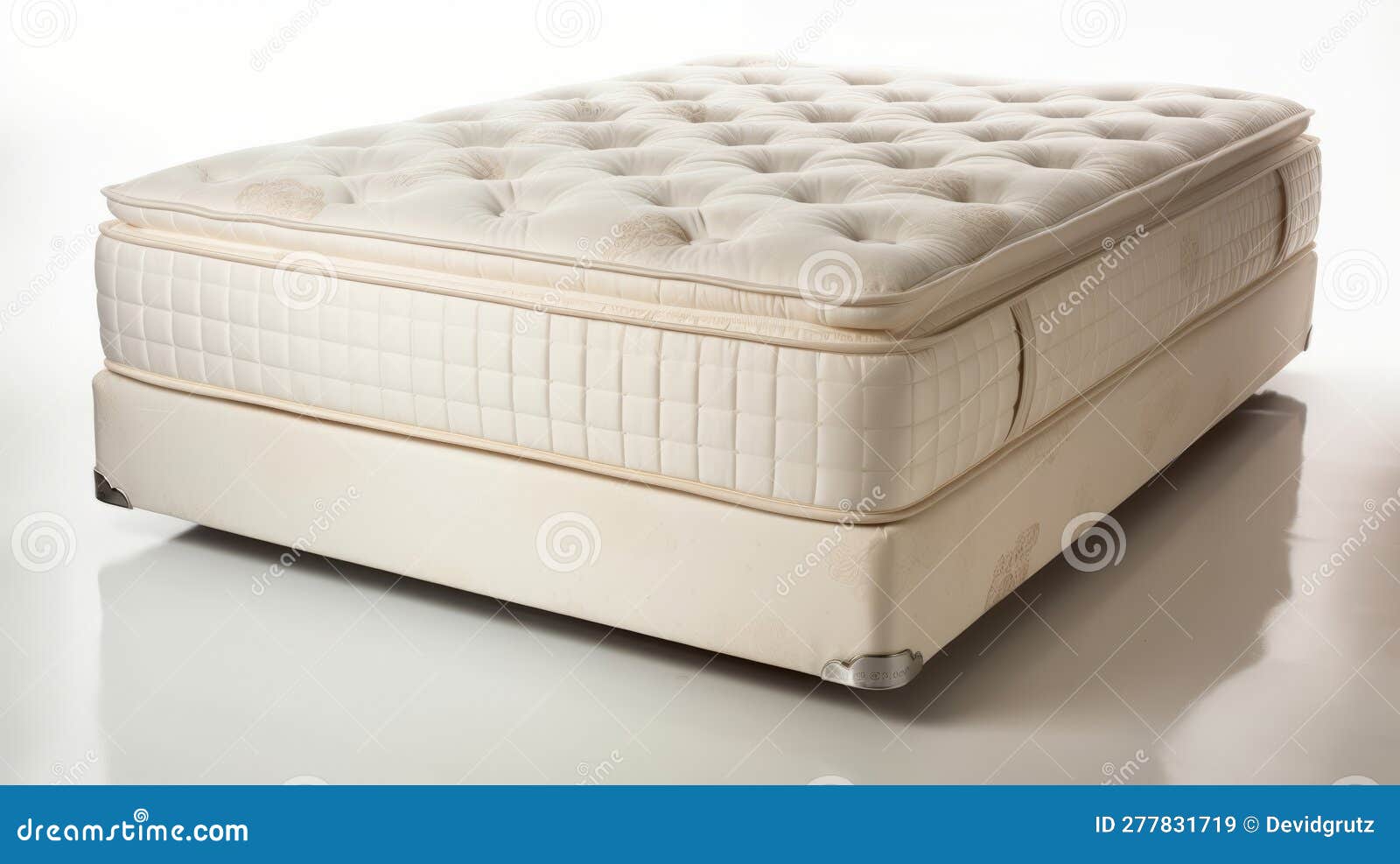 luxurious pillow top two sided innerspring mattress. generative ai