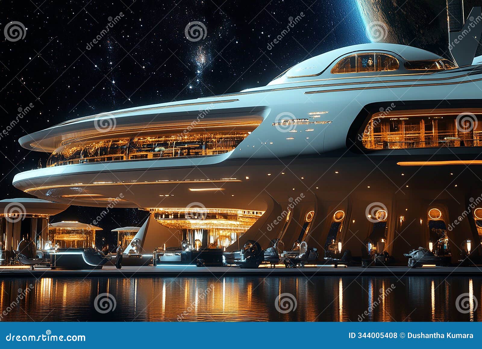 luxurious ship of dreams: futuristic spaceship ed for comfort