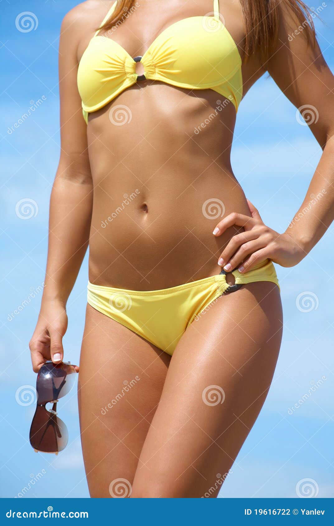 Luxurious Woman in Bikini with Sunglasses Stock Photo Image of person 19616722