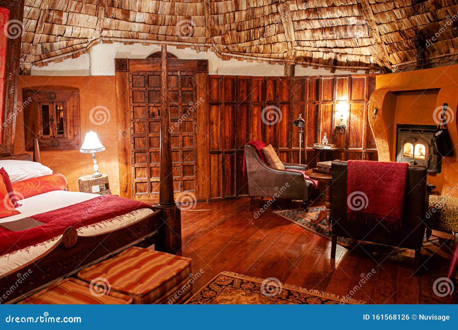 Luxury African Tribal Hut Interior Decoration with Old Vintage ...