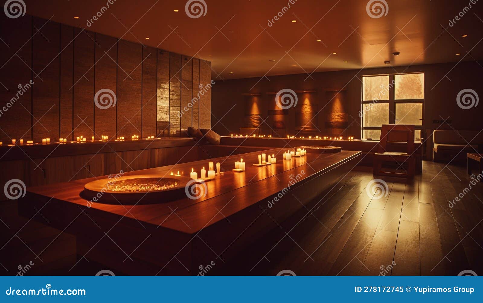 Luxury Apartment Glows with Elegant Candlelight Warmth Generated by AI