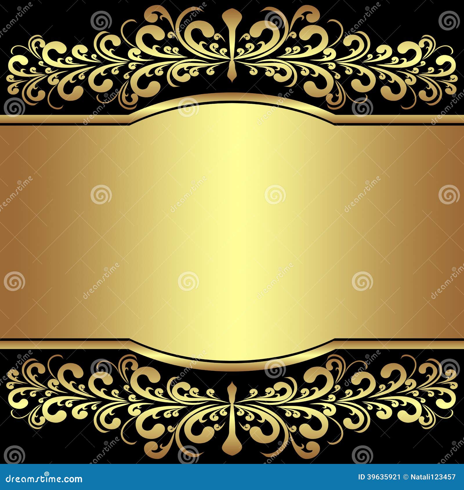 Luxury Background Decorated the Golden Royal Borders. Stock Vector -  Illustration of continuous, fabric: 39635921