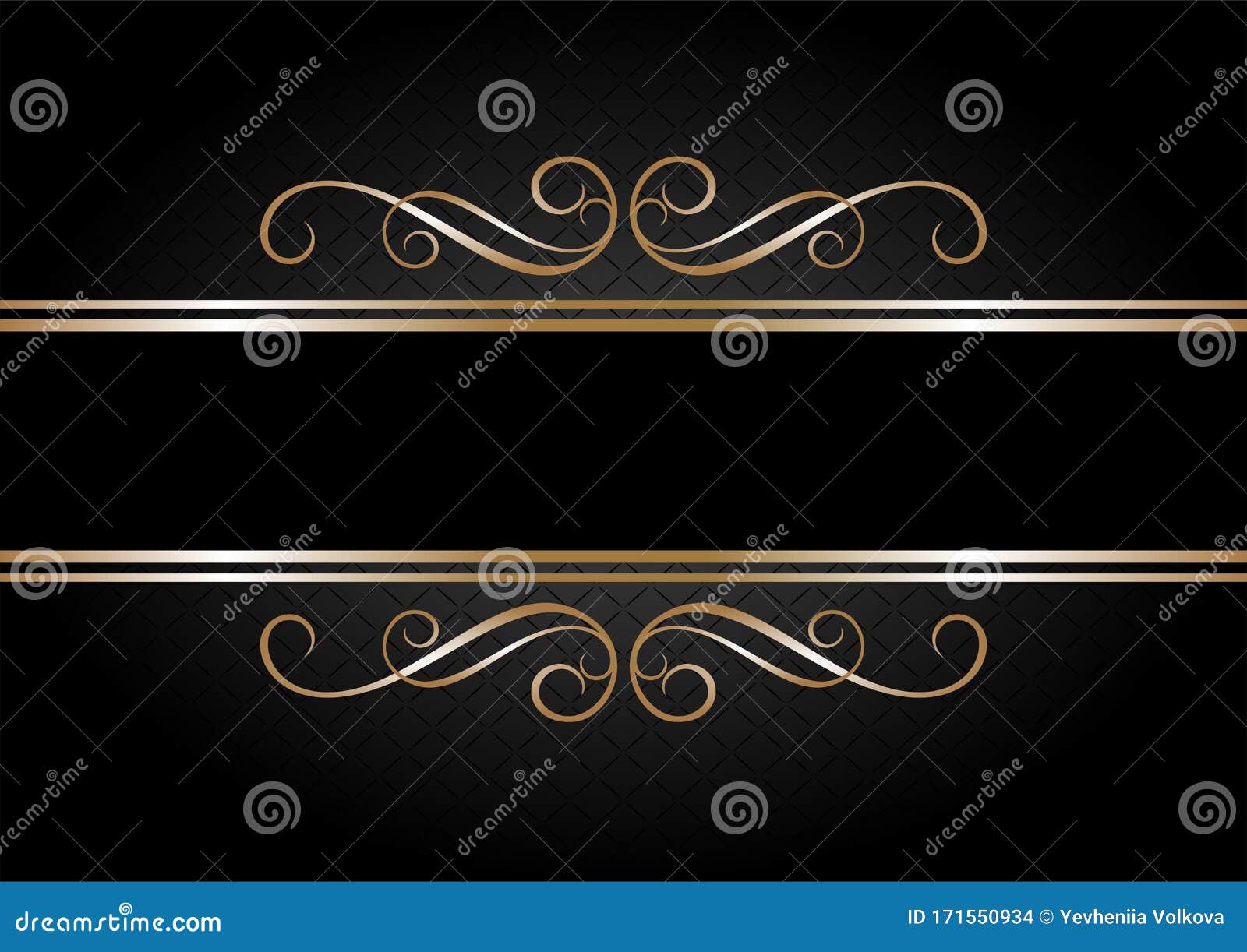 Luxury Background with Royal Golden Borders and Ribbon Stock Vector -  Illustration of abstract, borders: 171550934