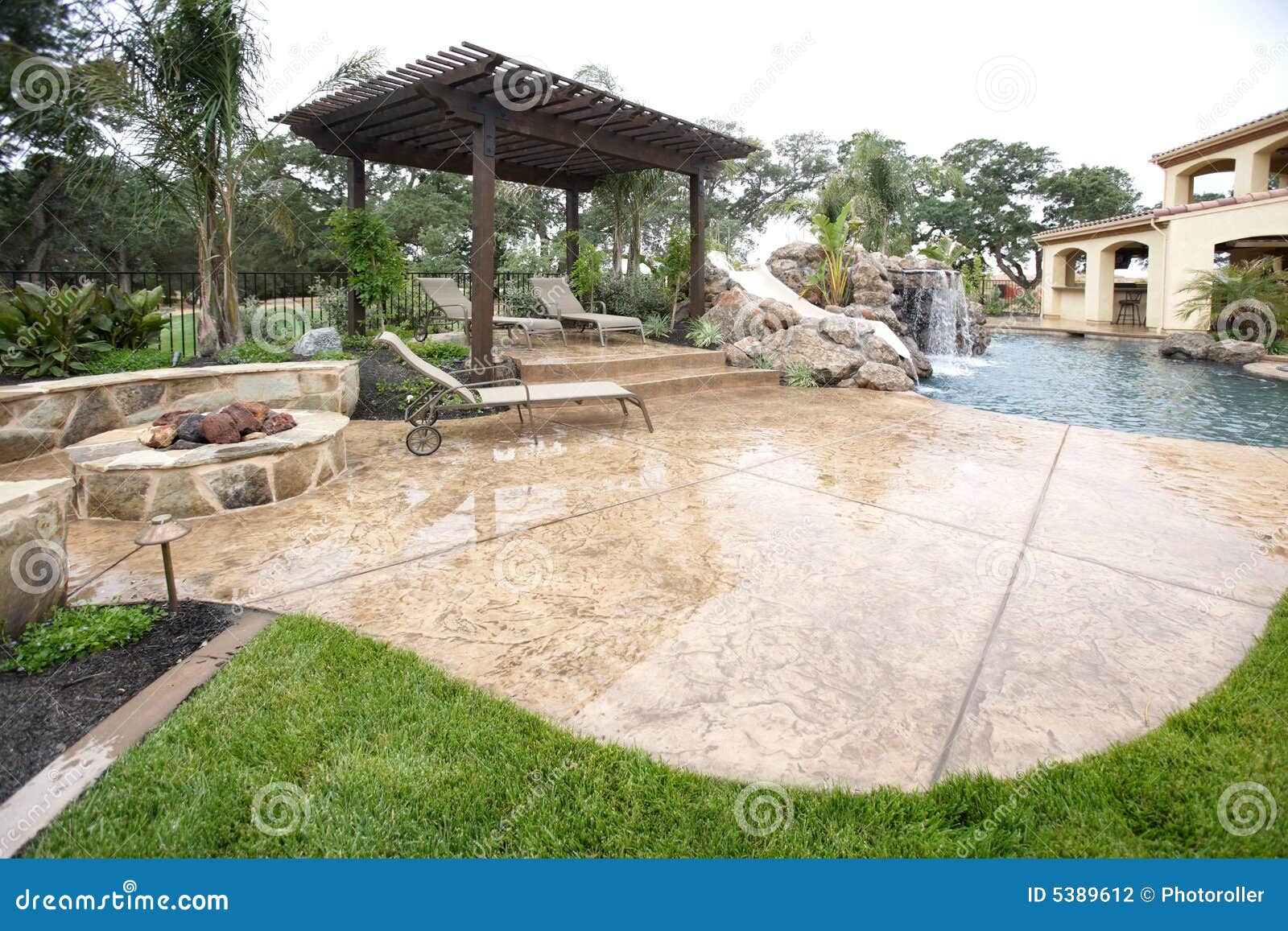 Luxury backyard stock photo. Image of lifestyle, design - 5389612