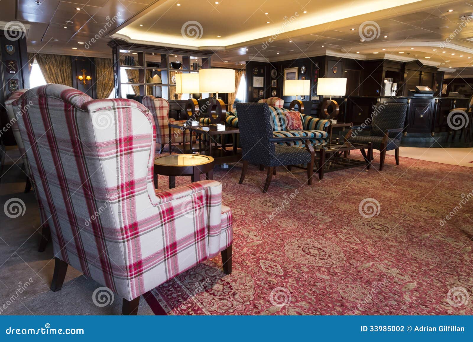 Luxury bar on cruise ship stock photo. Image of cruise - 33985002