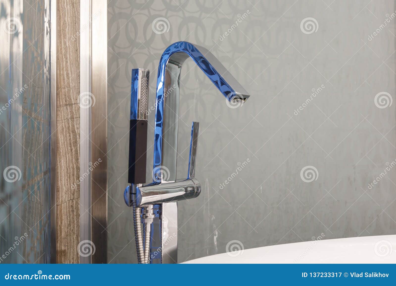 Luxury Bath Tub And Faucet Stock Image Image Of Attachment
