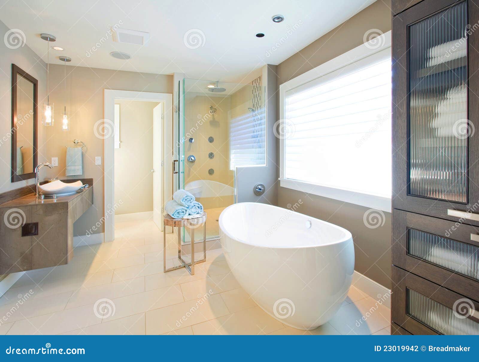 Luxury Bathroom Stock Photo Image Of Counter Cabinet 23019942