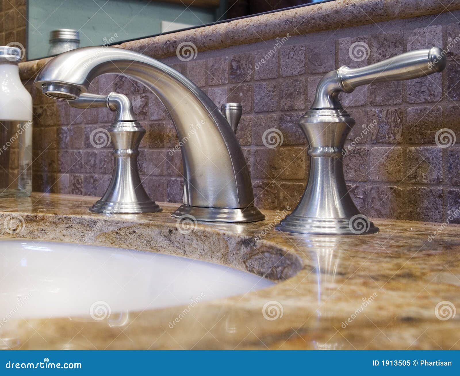 Luxury Bathroom Faucet stock image. Image of counter, simple 1913505