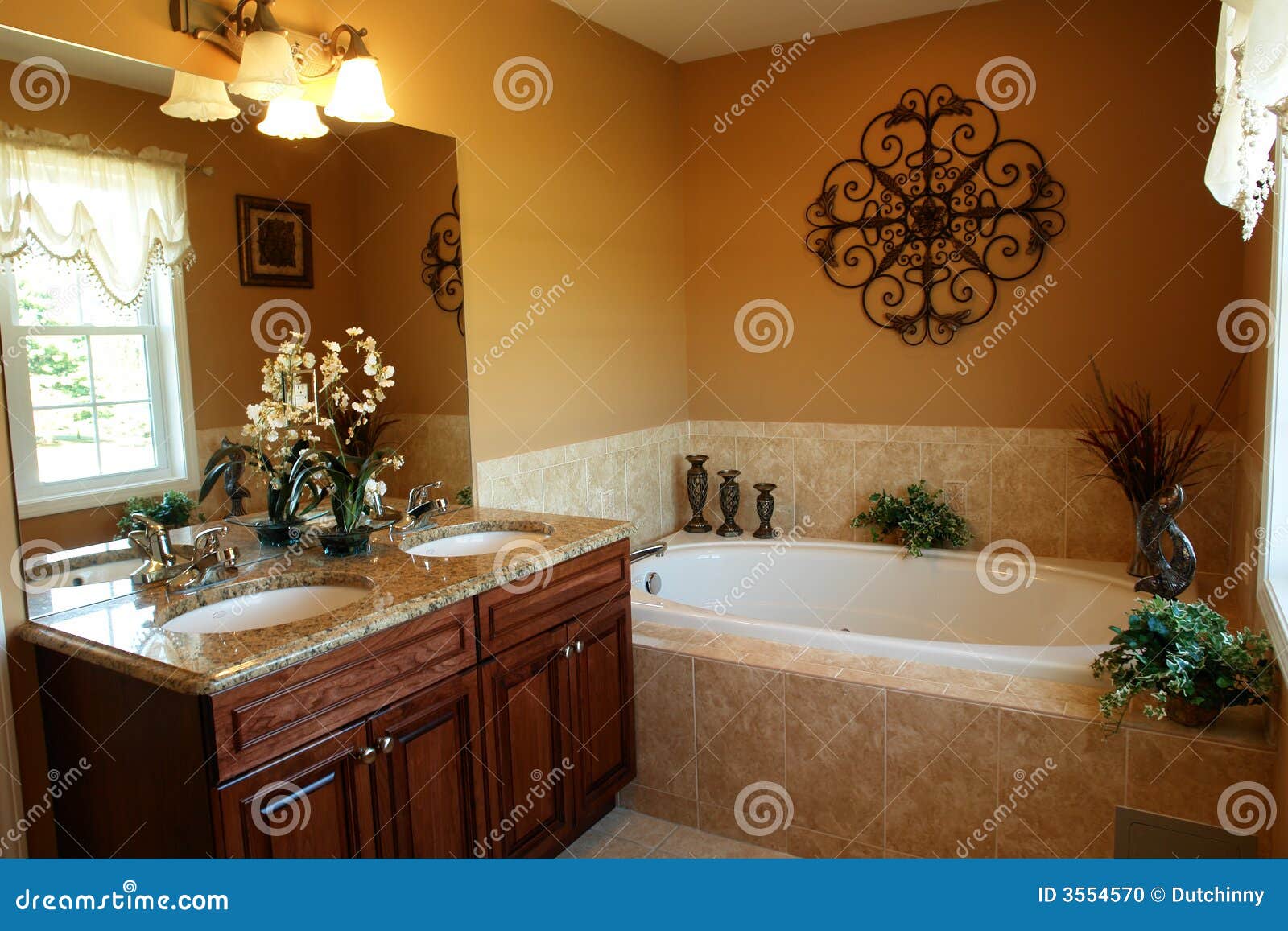 Luxury Bathroom with Jacuzzi Stock Photo Image of luxurious
