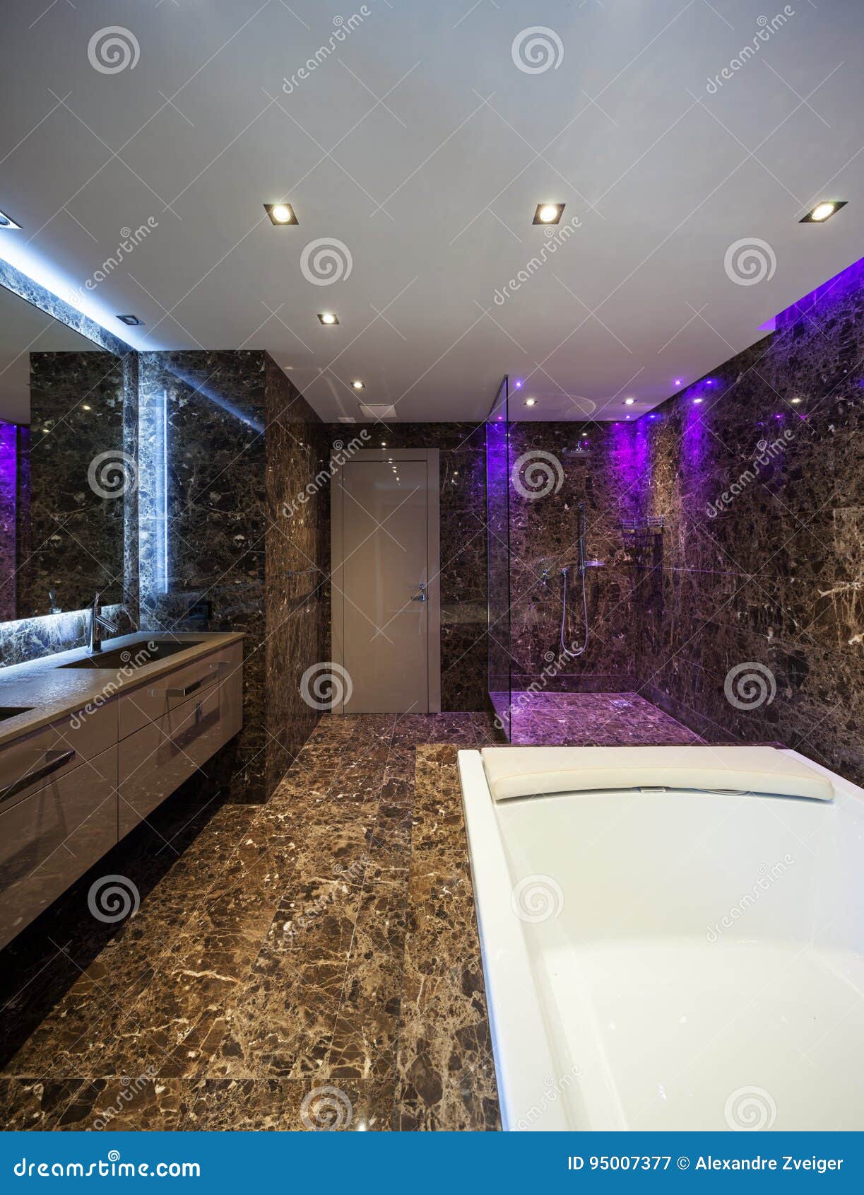 Luxury Bathroom In A Modern House Stock Image Image Of