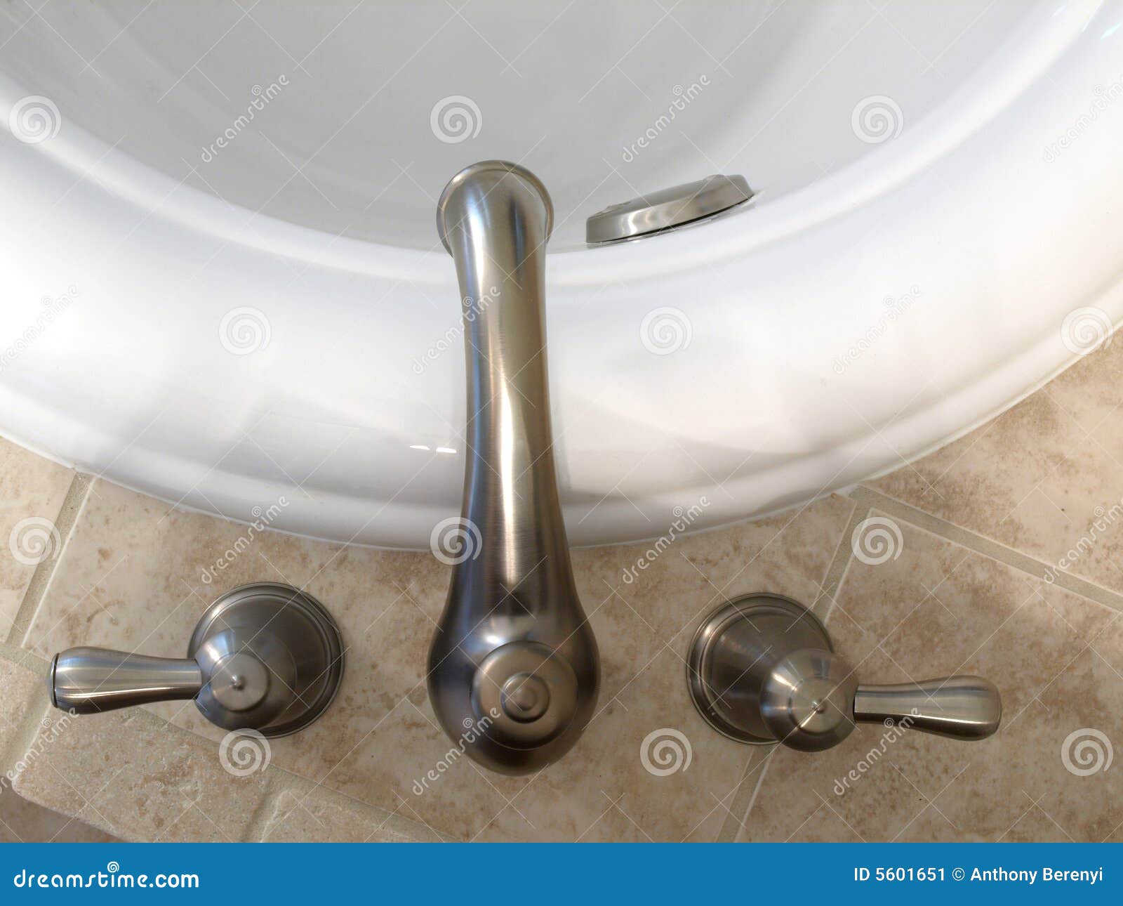 Luxury Bathtub Faucet Top View Stock Image Image Of Rich Marble