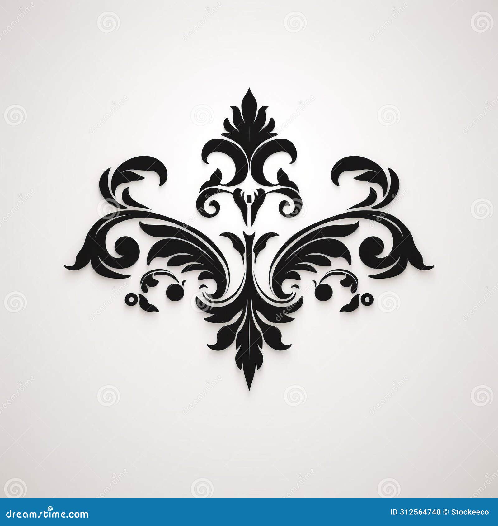 luxury black decorative : ornate baroque realism 