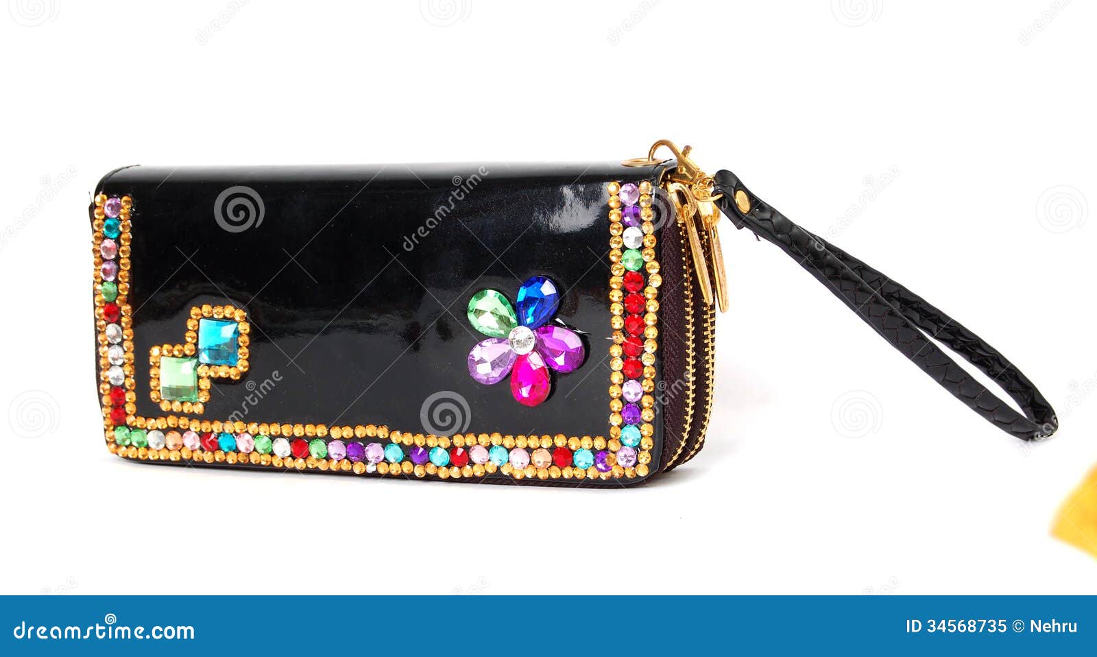 Luxury Black Purse stock image. Image of fashion, satchel 34568735