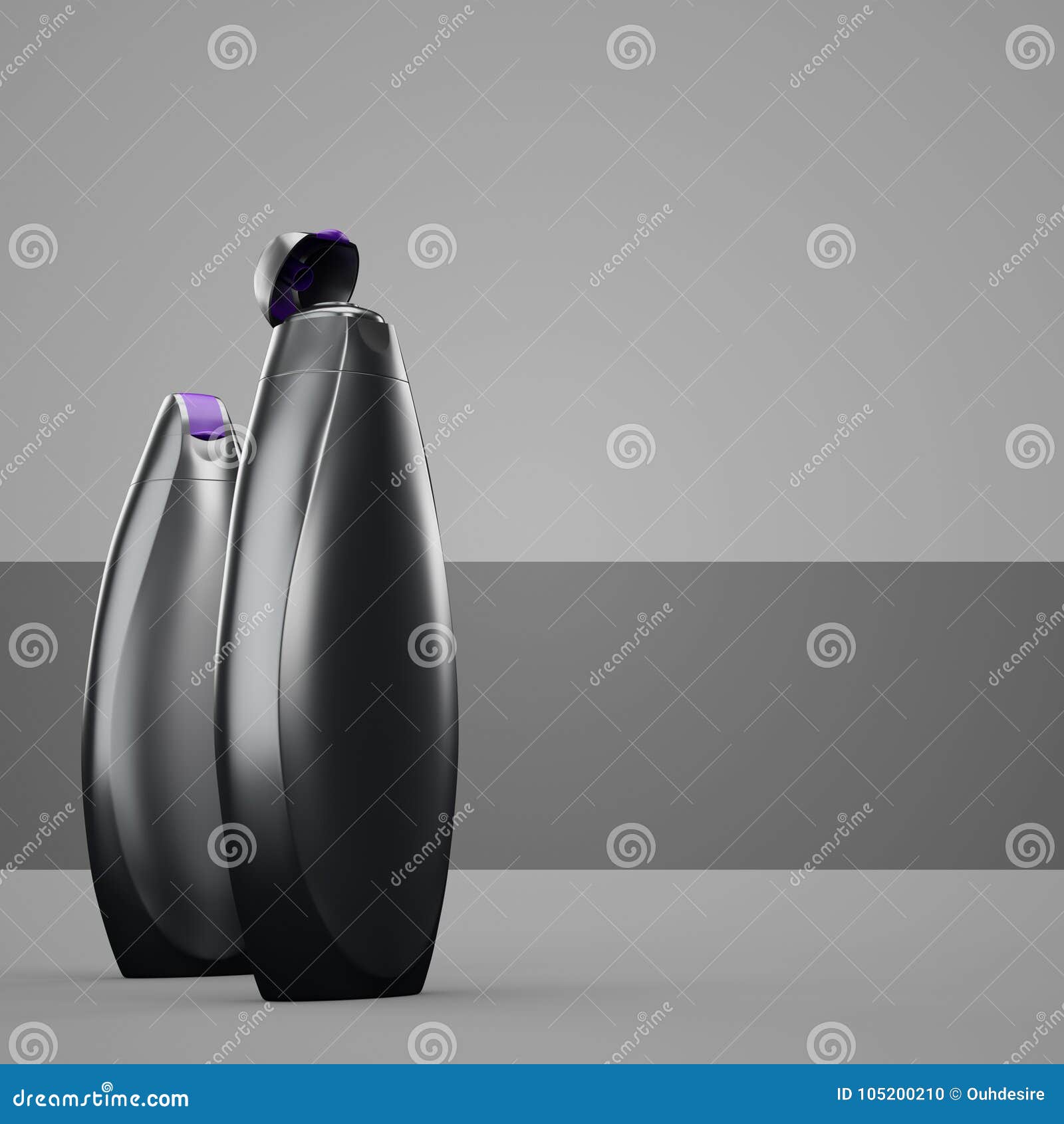 Download Shower Gel Or Shampoo Bottles Mockup Stock Illustration ...