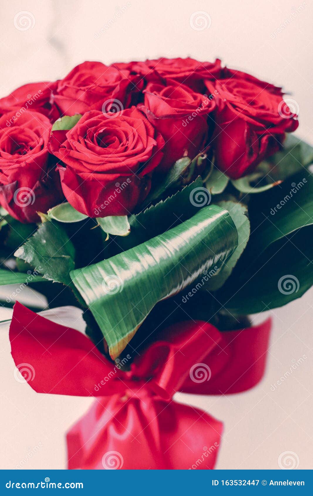 Luxury Bouquet of Red Roses on Marble Background, Beautiful ...