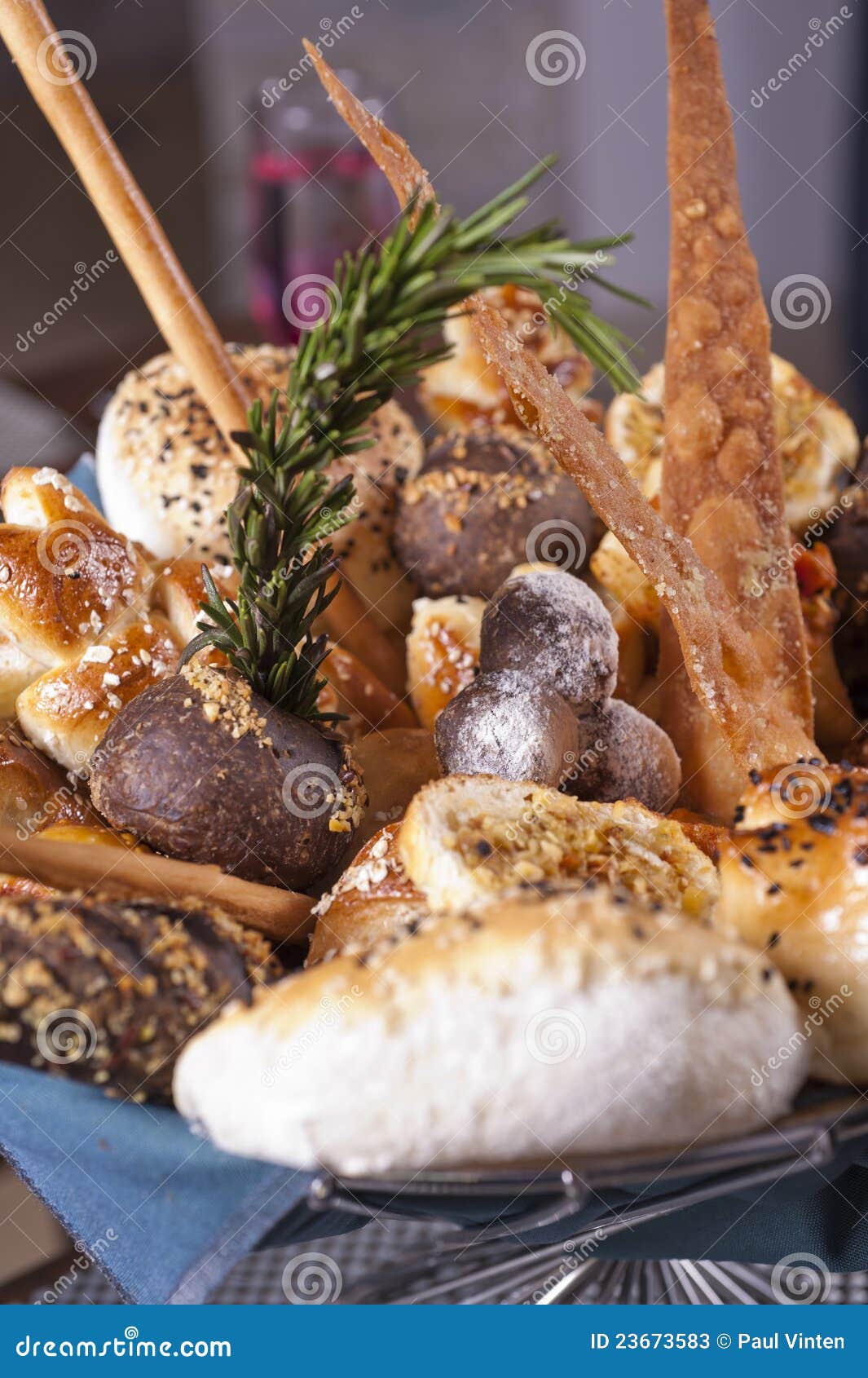 Luxury Bread Basket in a Restaurant Stock Image Image of meal, fine