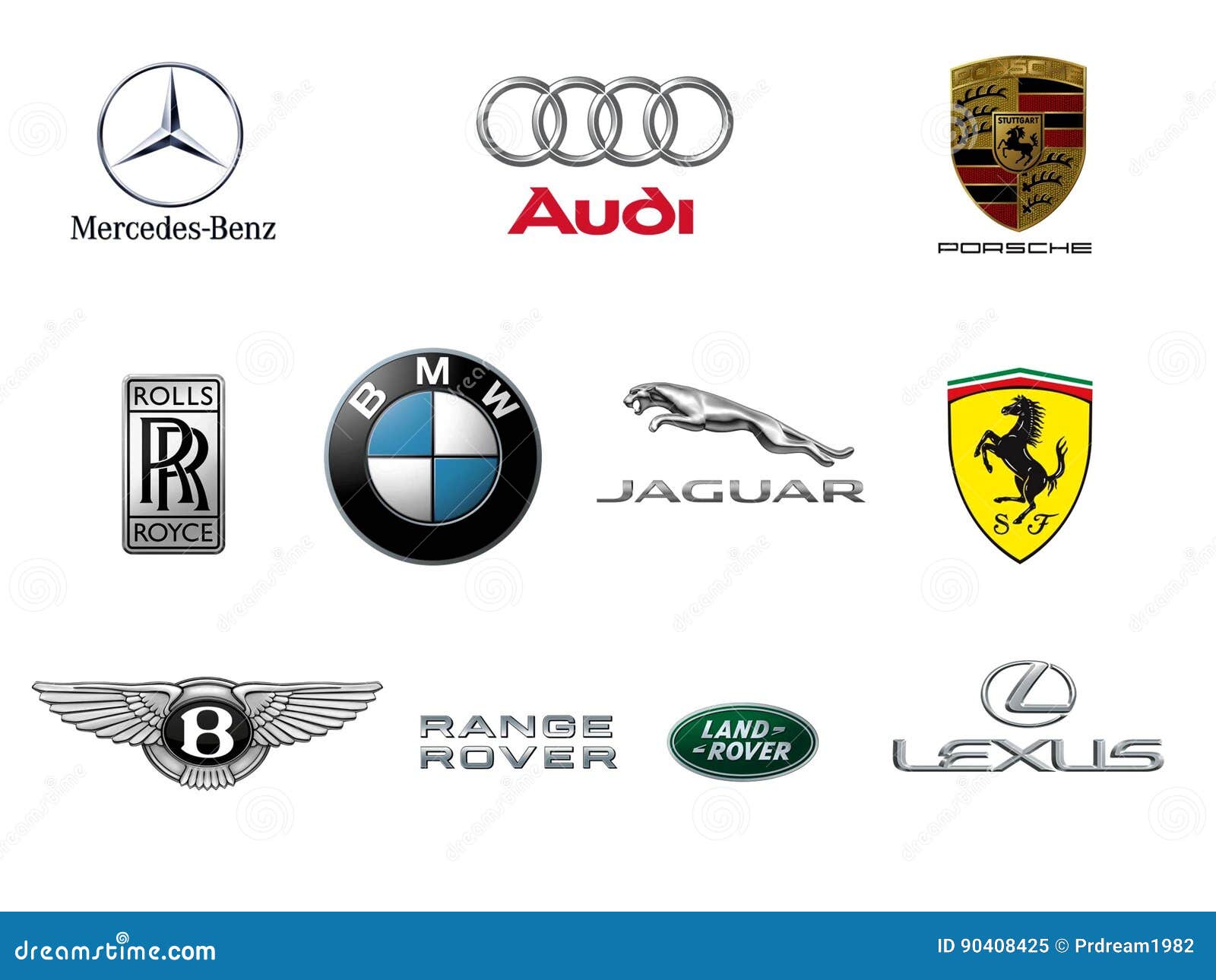 Luxury Car Brand Logos Editorial Image Illustration Of European