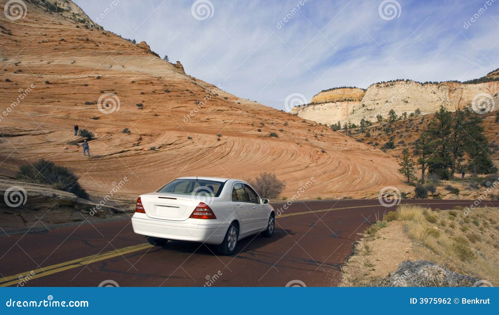 Luxury Car Driving in Utah. Stock Photo Image of rock, mountain 3975962