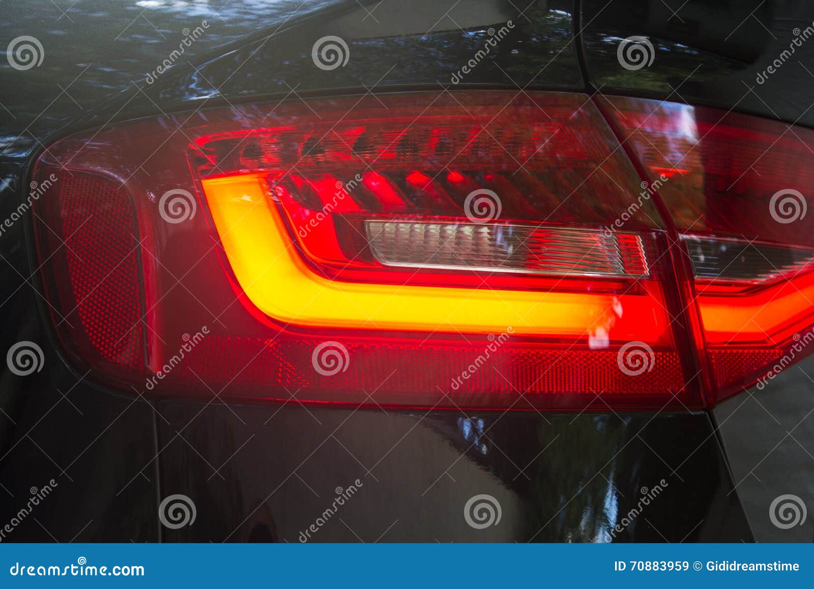 Luxury car tail lights stock image. Image of bright, design 70883959
