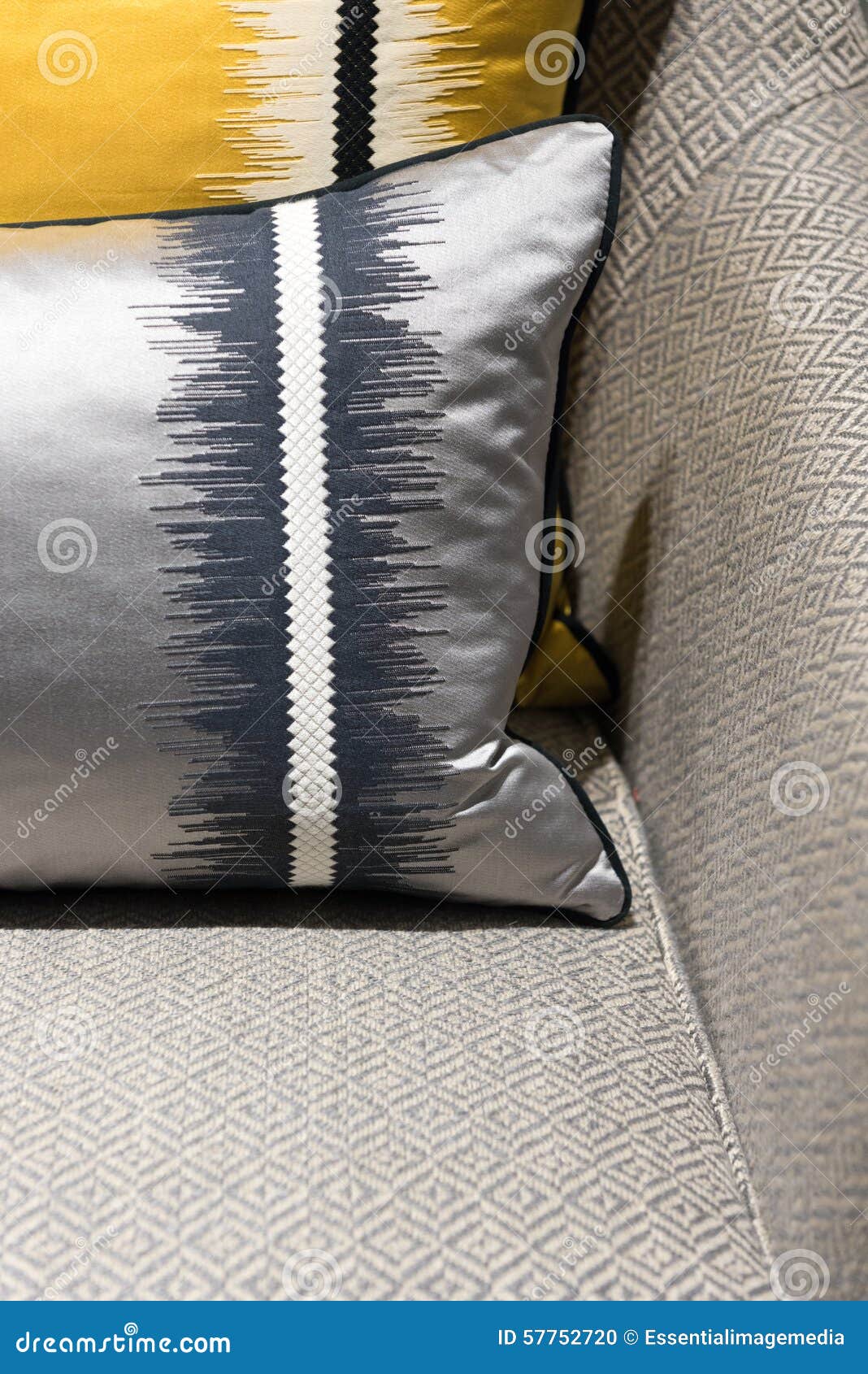 Luxury Chair and Cushion stock photo. Image of material 57752720