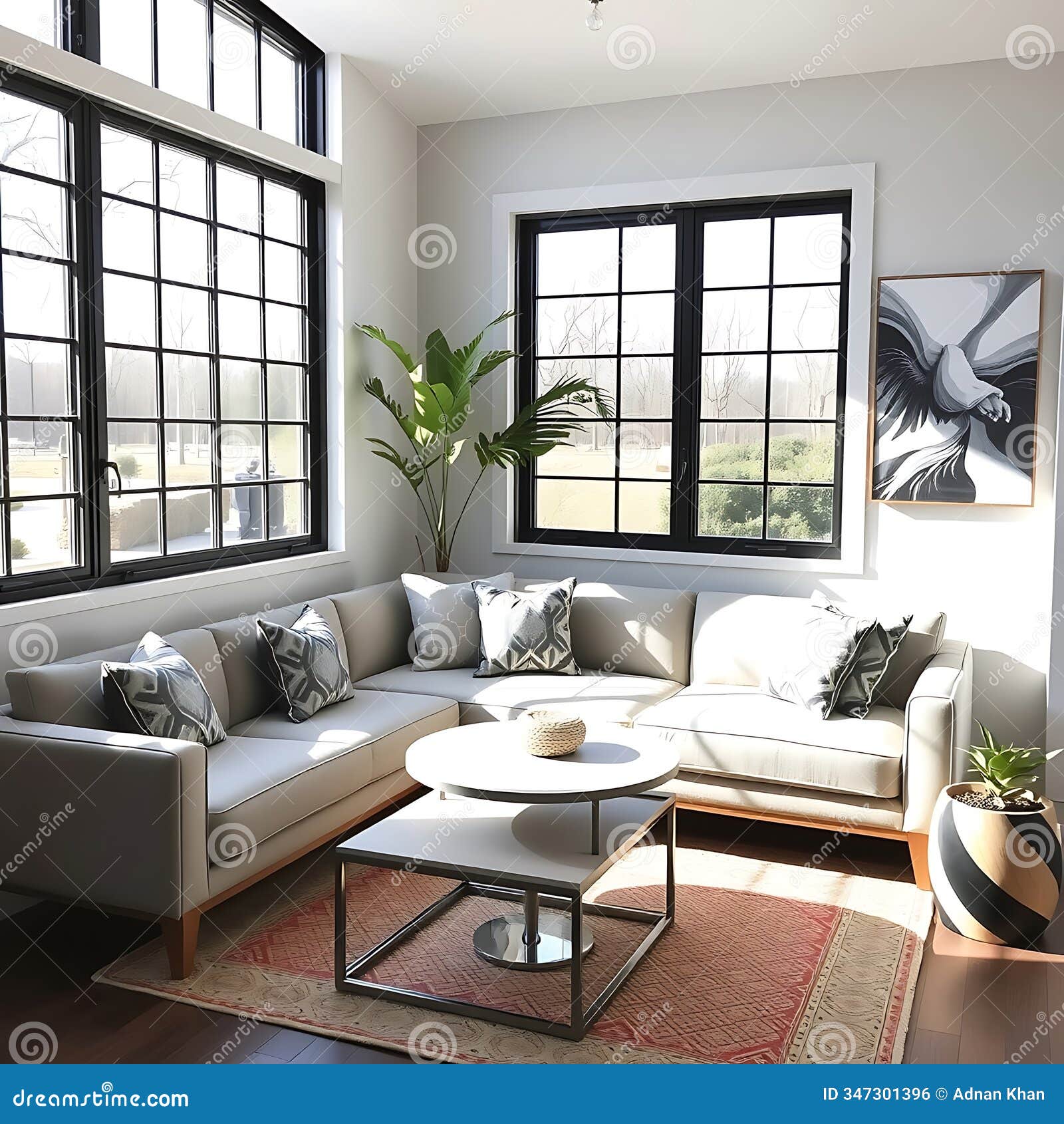 View of Spacious modern penthouse with city views. Uncover the secret sauce ...