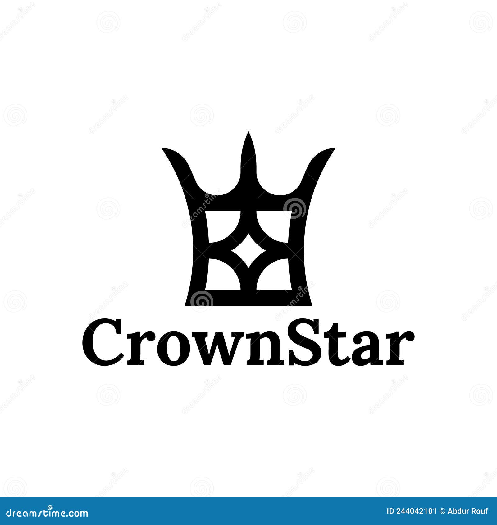 Crown star logo design stock vector. Illustration of ornate 244042101