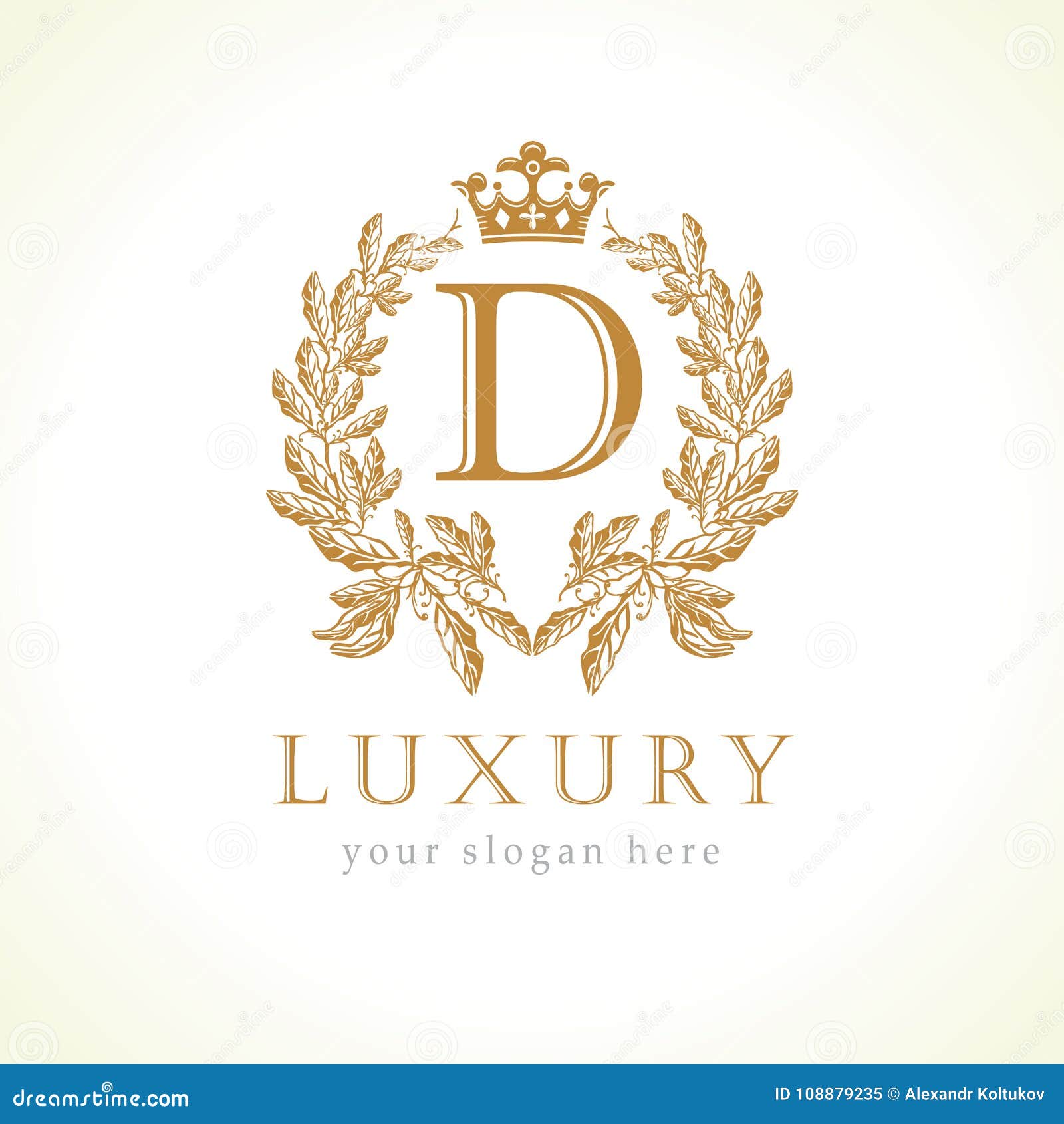 Download Luxury D Letter And Crown Monogram Logo Stock Vector ...