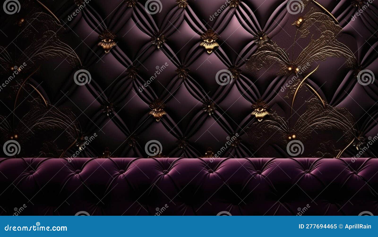 Luxury Dark Blue Background with Gold Elements Stock Illustration
