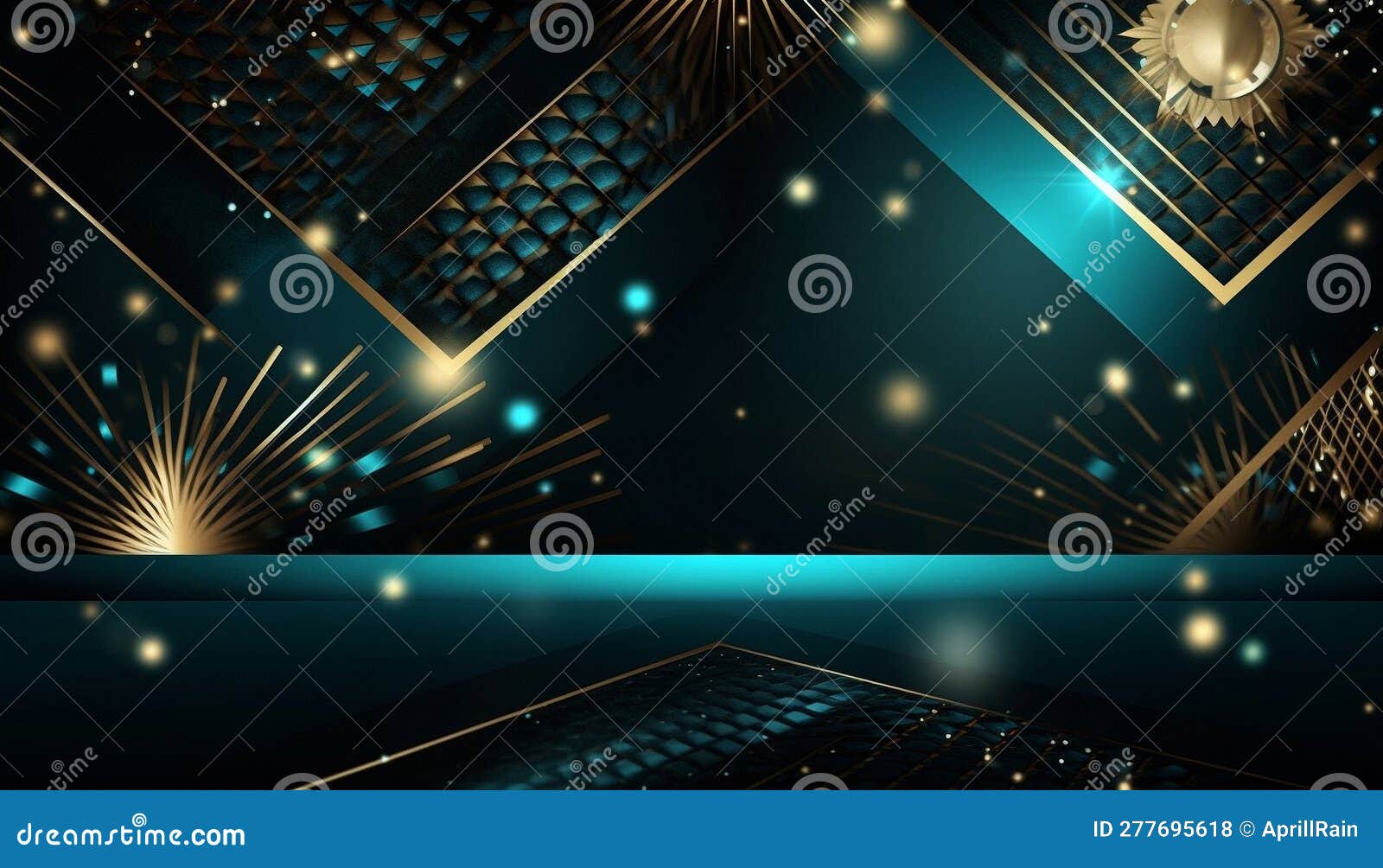 Luxury Dark Blue Background with Gold Elements Stock Photo Image of