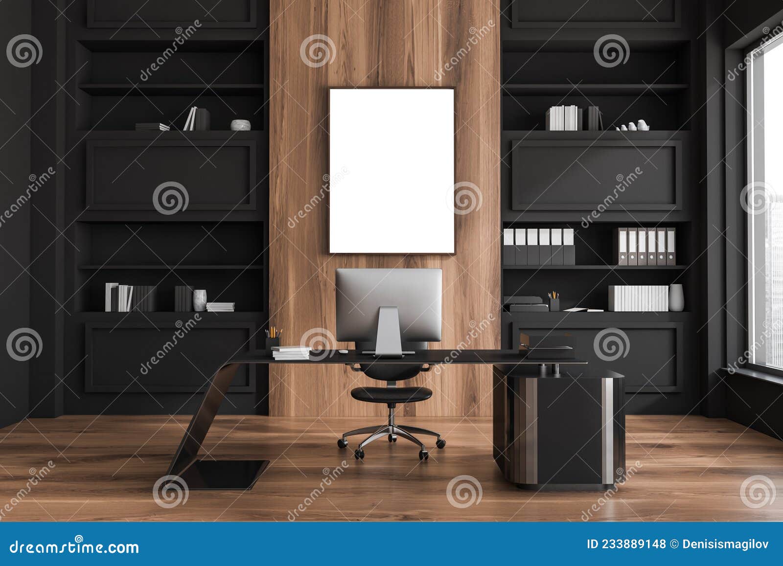 dark office design