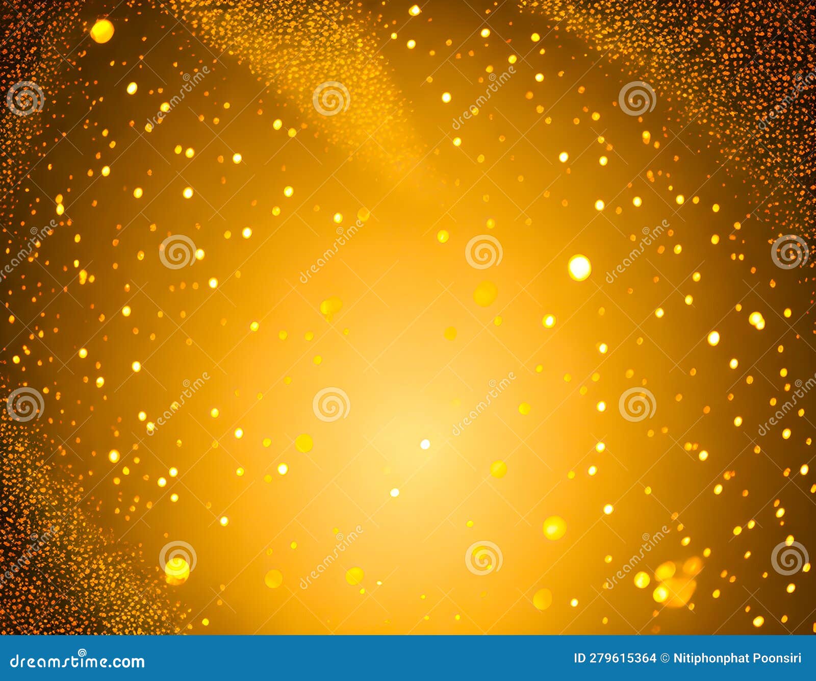 luxury earth tone color background with shine, sparkling s and curve light effect decoration and gold bokeh. generative ai