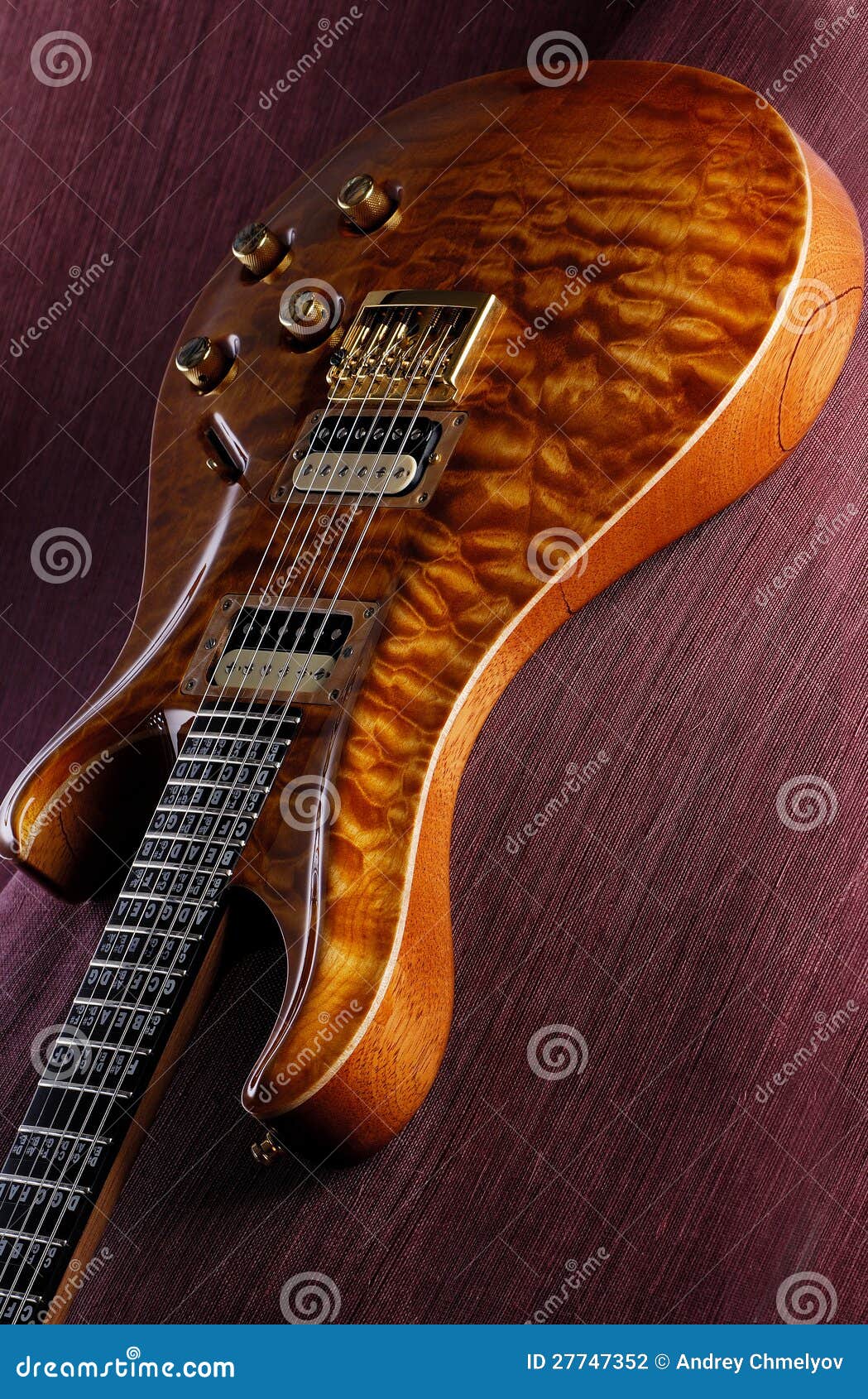 Luxury electric guitar stock photo. Image of guitar, deck 27747352