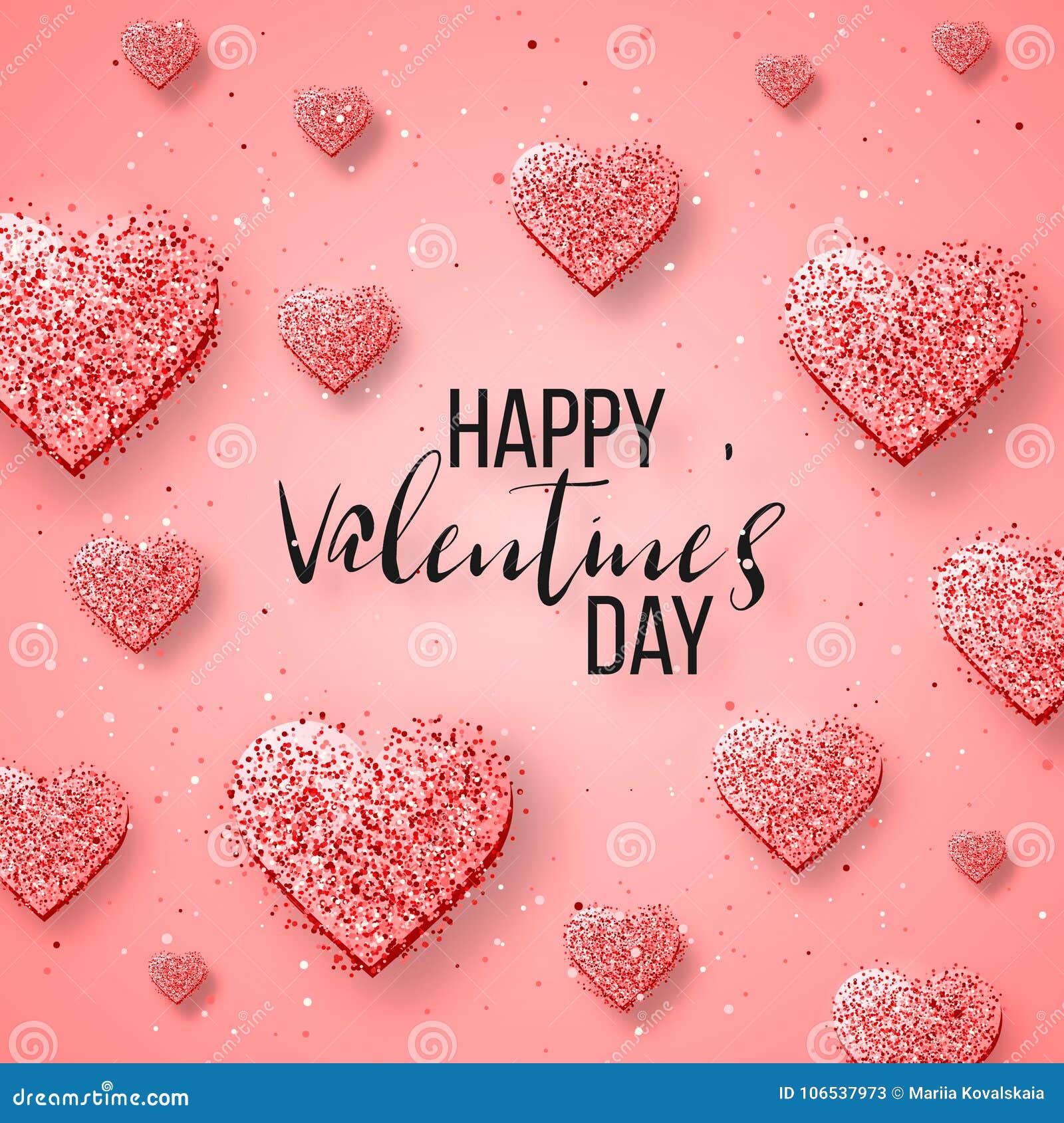 Happy Valentines Day and Weeding Design Elements. Vector Illustration. Pink  Background with Ornaments, Hearts. Doodles and Curls. Stock Vector -  Illustration of cute, color: 106537973