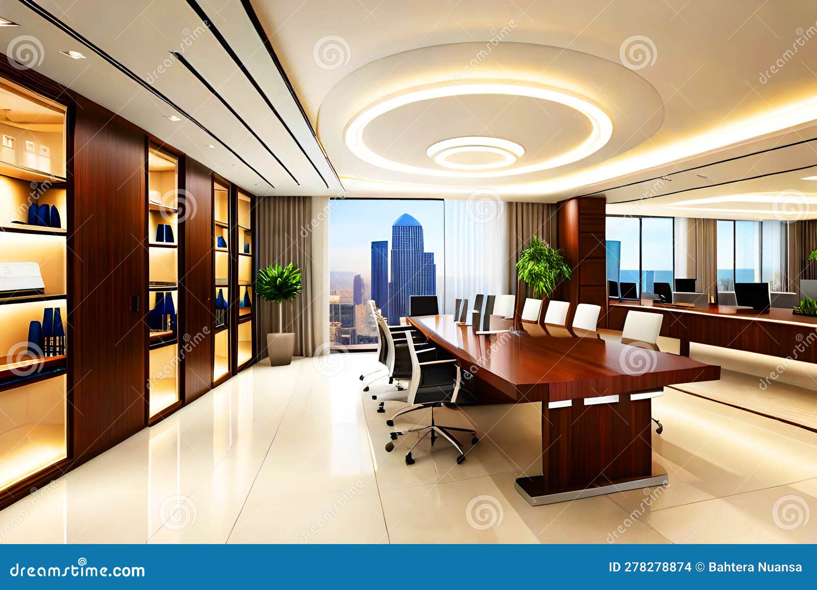 Luxury Elegant Luxury Office Building Mockup Stock Illustration
