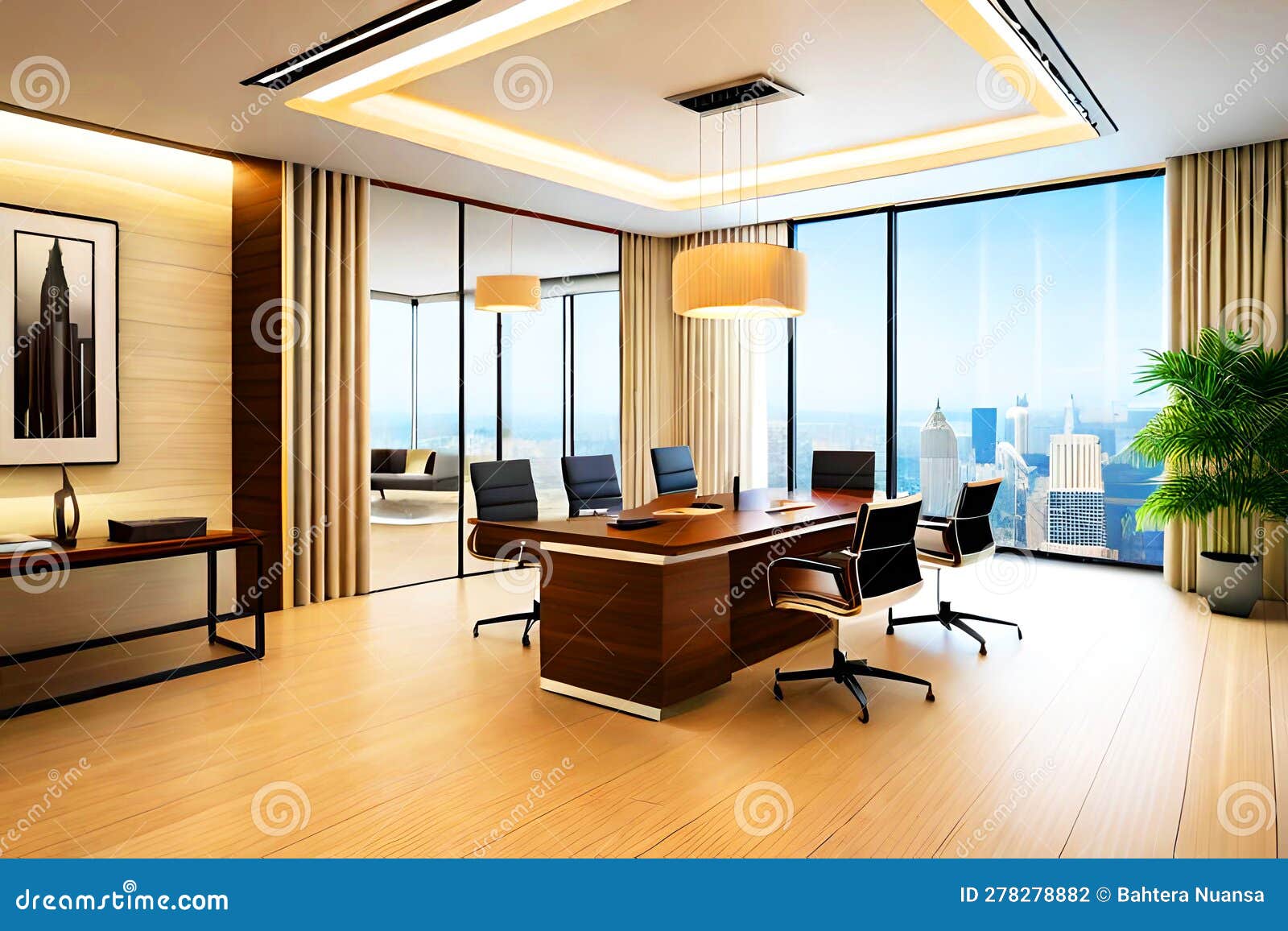 Luxury Elegant Luxury Office Building Mockup Stock Illustration