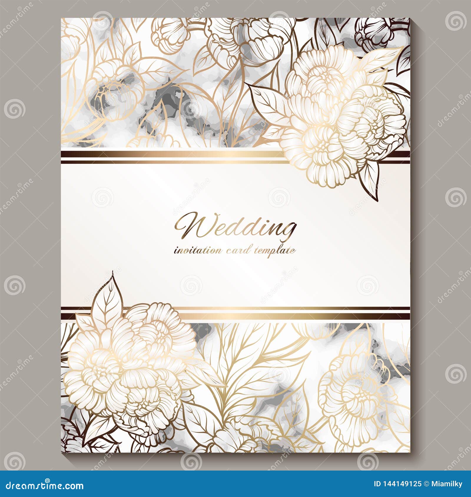Luxury and Elegant Wedding Invitation Cards with Marble Texture and Gold  Glitter Background. Modern Wedding Invitation Decorated Stock Illustration  - Illustration of marble, white: 144149125