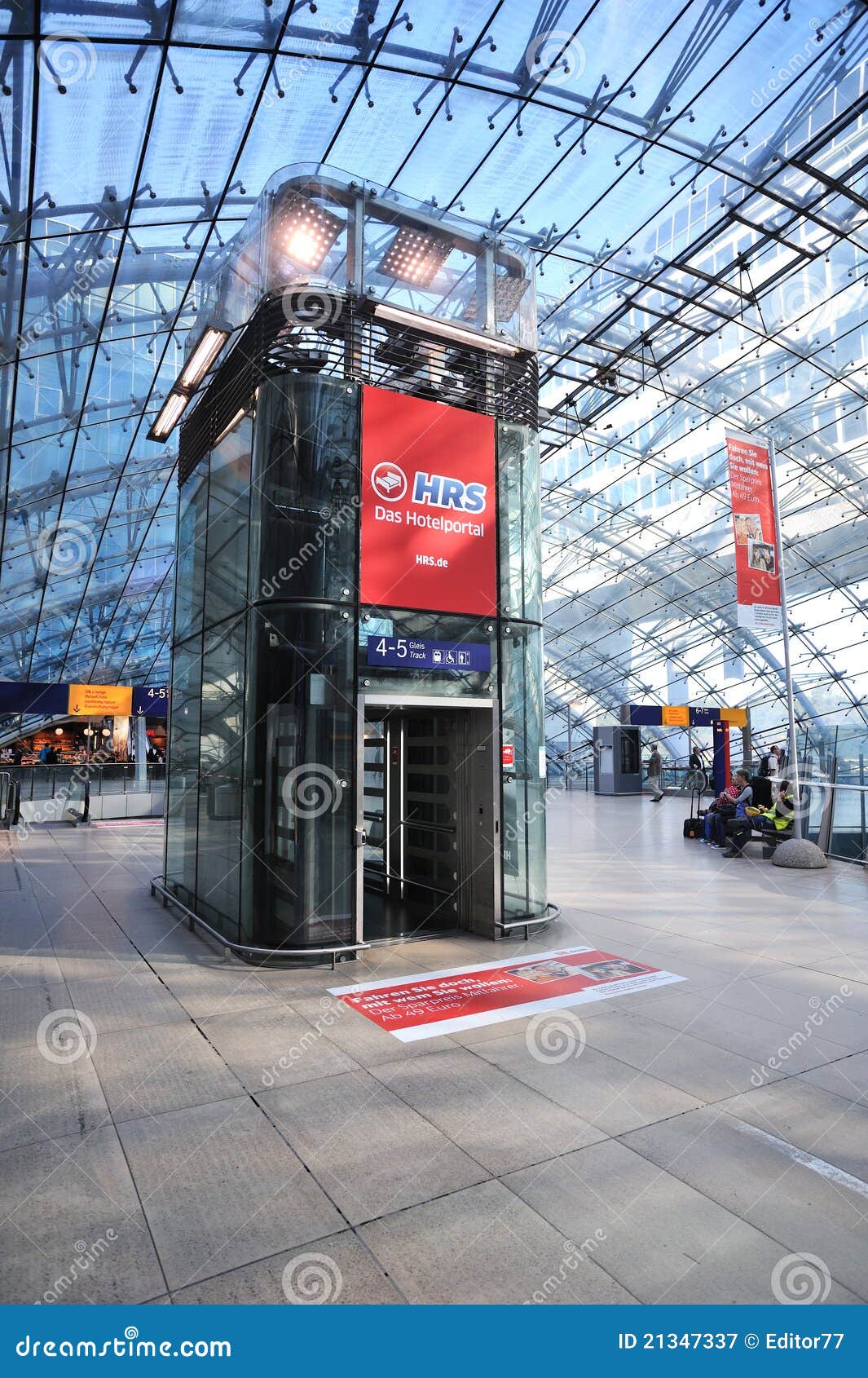 Modern Glass Elevator Inside Airport Editorial Photography Image of
