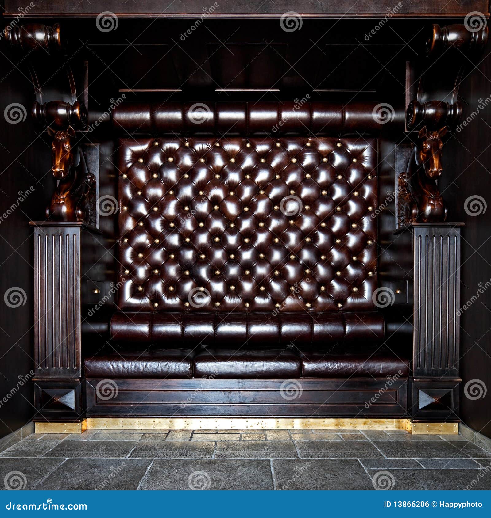 Luxury Entrance Hall with Textured Leather Sofa Stock Photo Image of