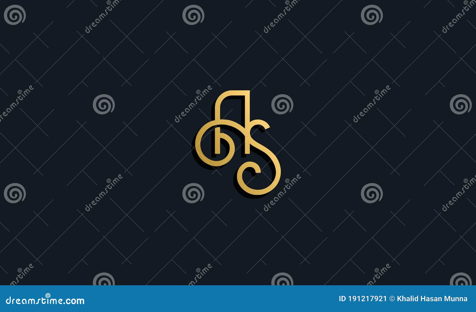 luxury fashion initial letter as logo