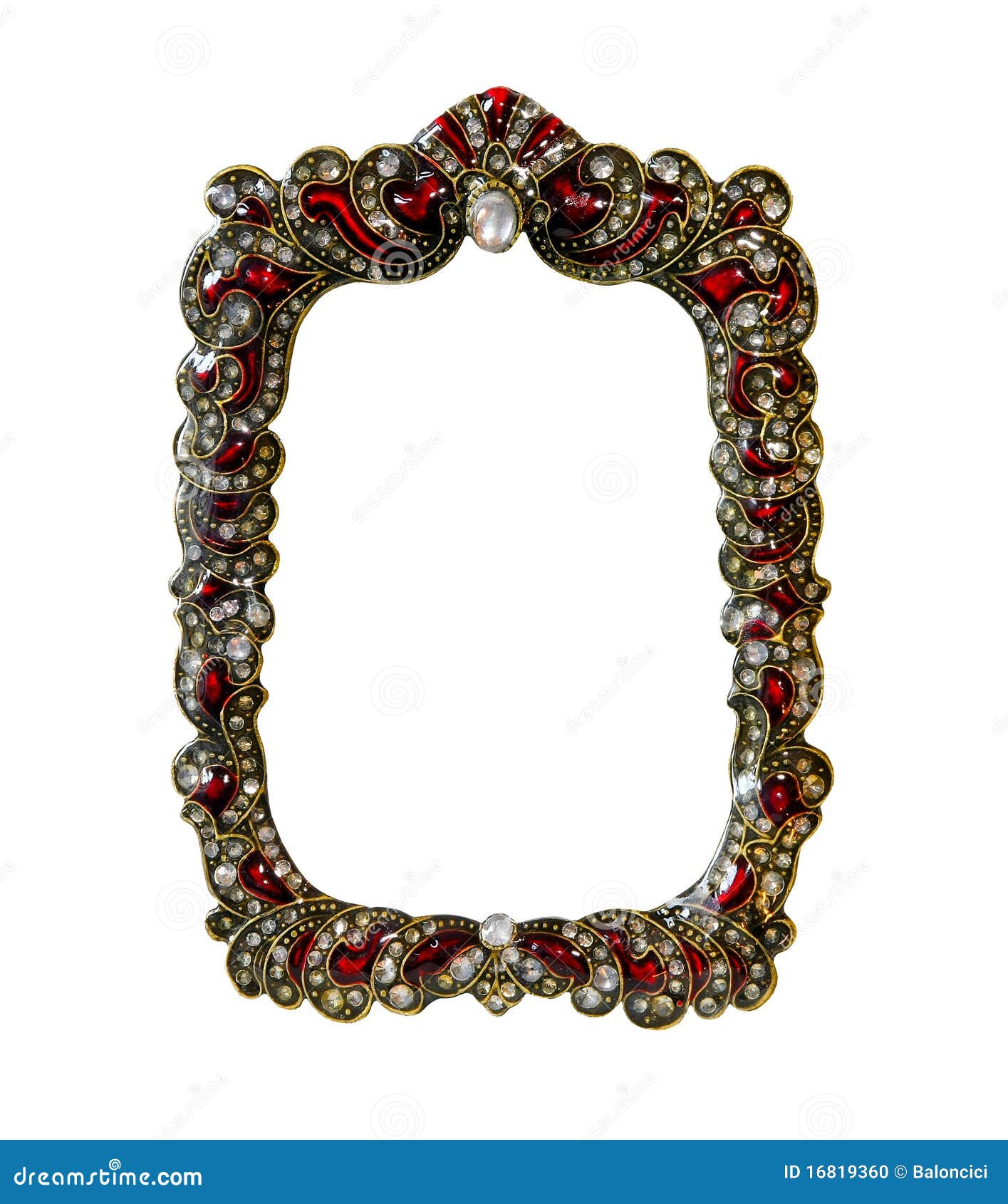Luxury frame stock photo. Image of stones, isolated, gems 16819360