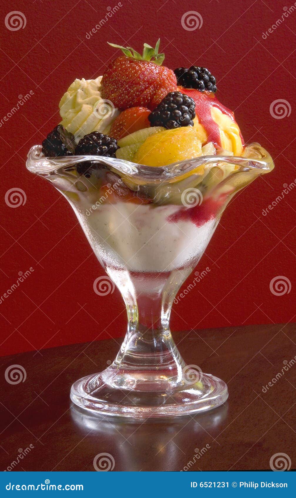 Luxury Fruit Sundae stock image. Image of bramble, health - 6521231